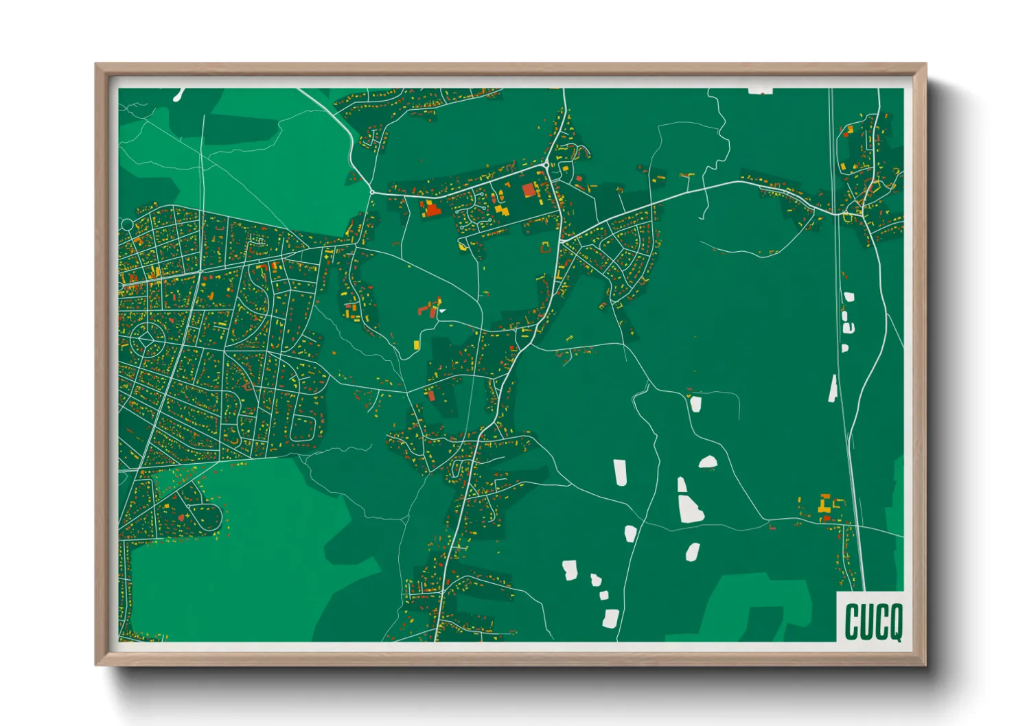 Une affiche de carte sur Cucq