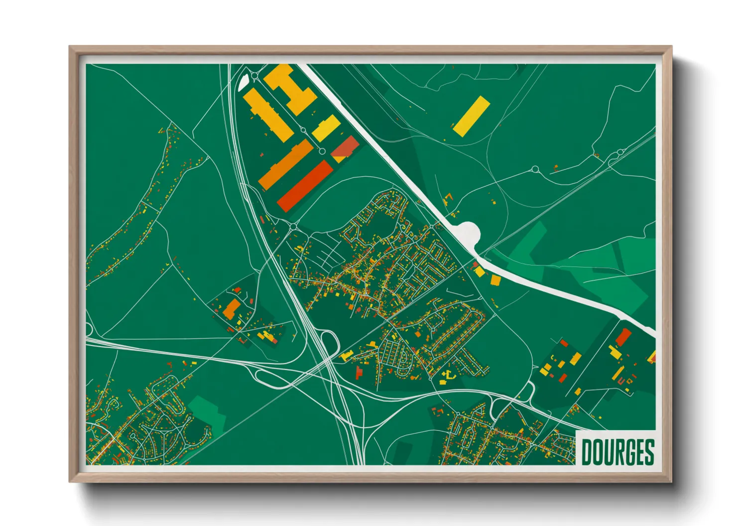 Une affiche de carte sur Dourges