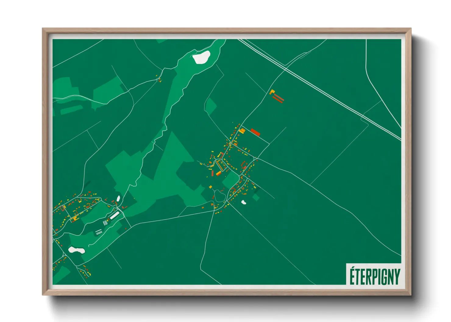 Une affiche de carte sur Éterpigny