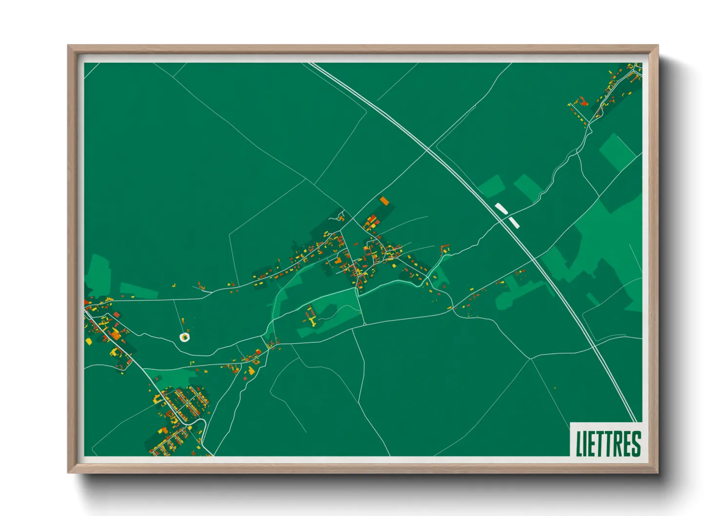 Une affiche de carte sur Liettres