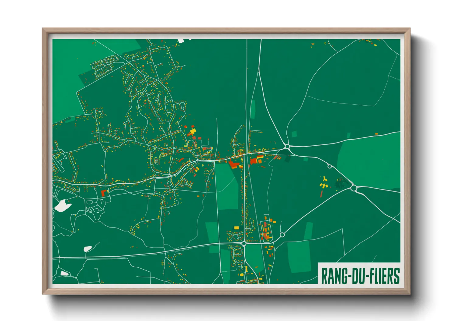 Une affiche de carte sur Rang-du-Fliers