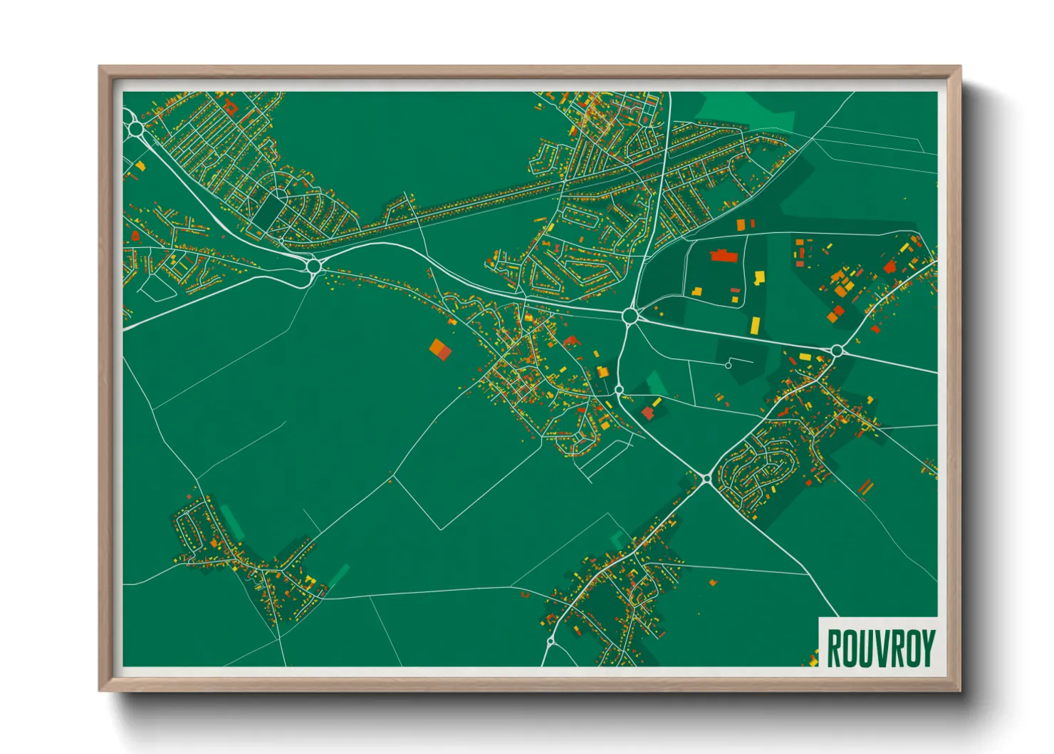 Une affiche de carte sur Rouvroy