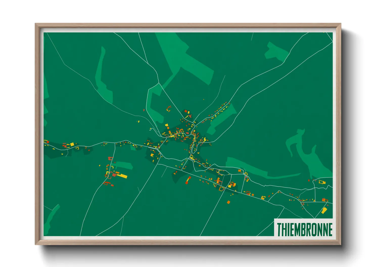 Une affiche de carte sur Thiembronne