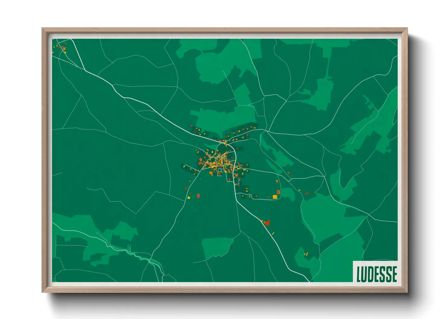 Une affiche de carte sur Ludesse