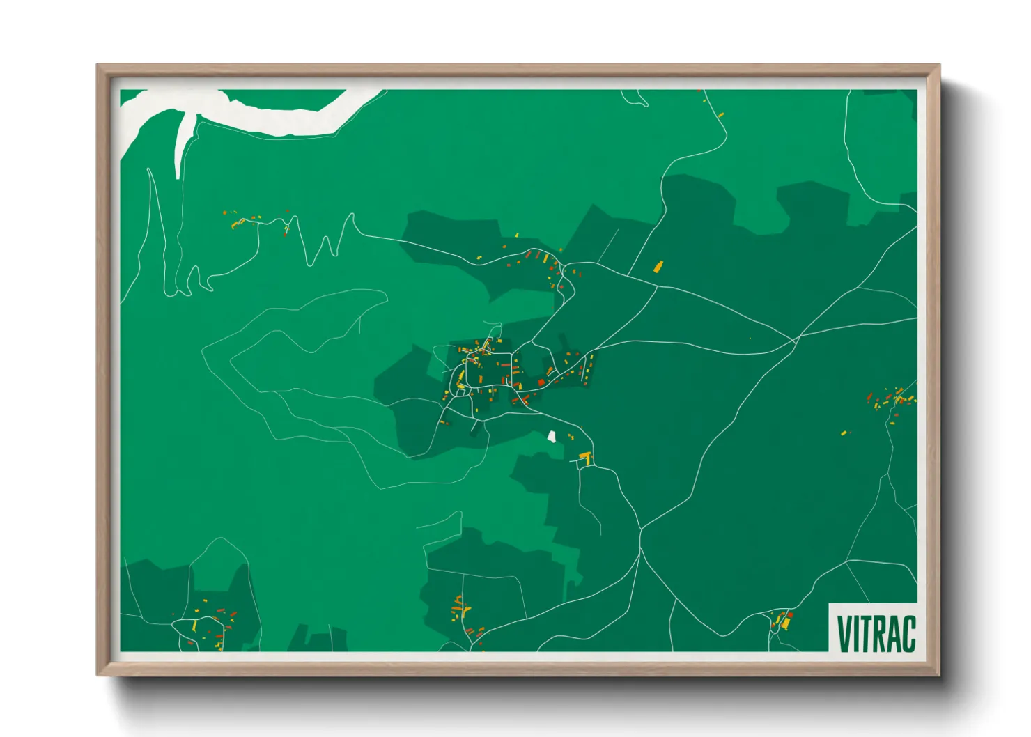 Une affiche de carte sur Vitrac