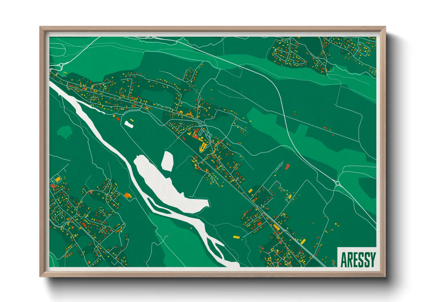 Une affiche de carte sur Aressy