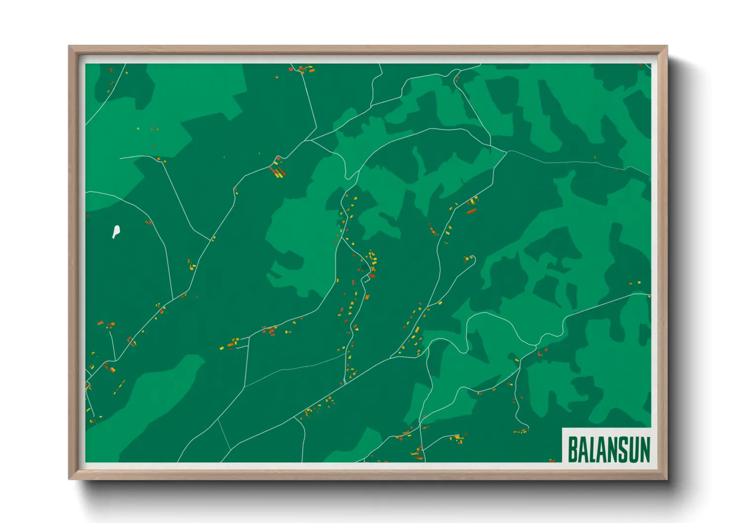 Une affiche de carte sur Balansun