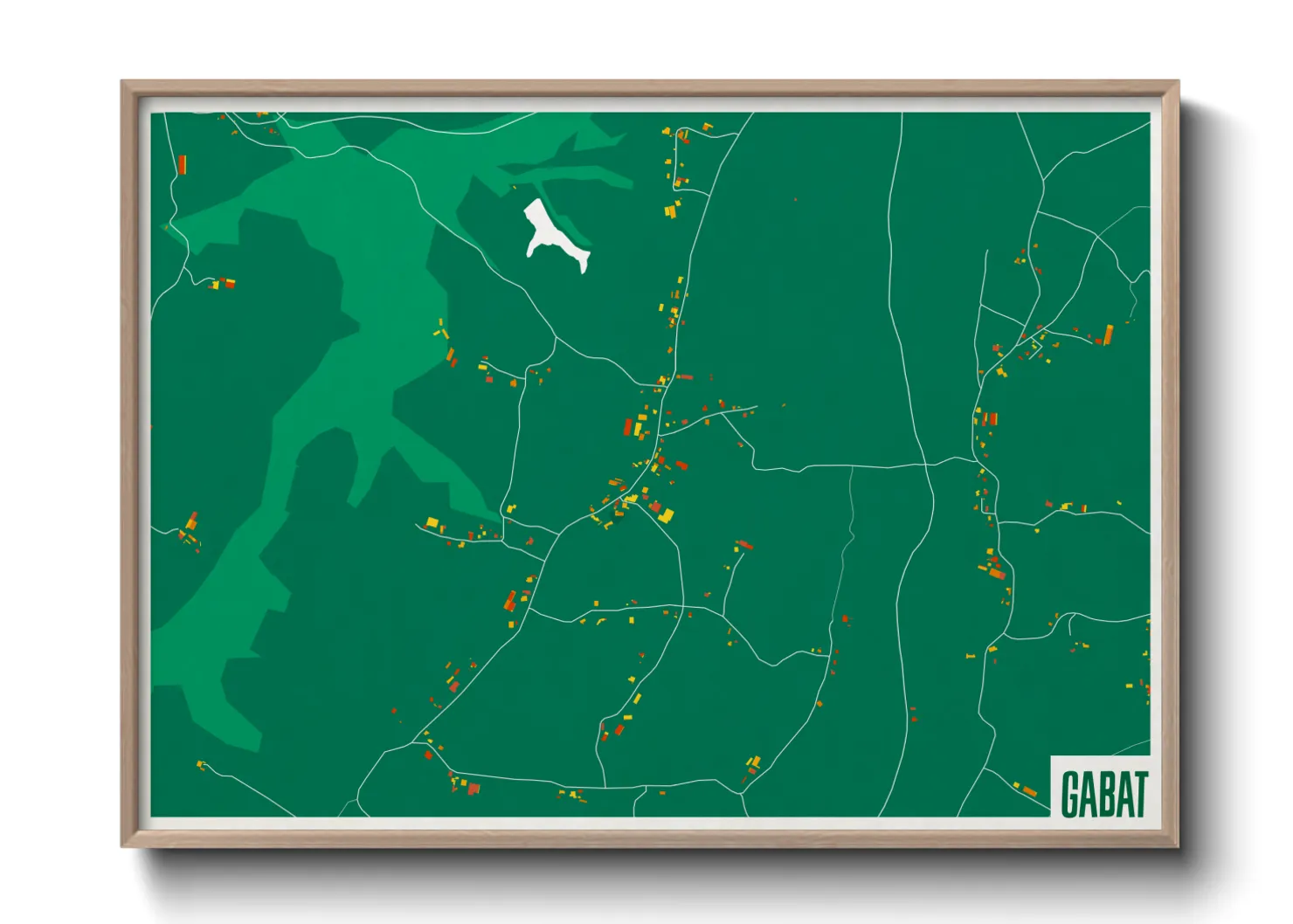 Une affiche de carte sur Gabat