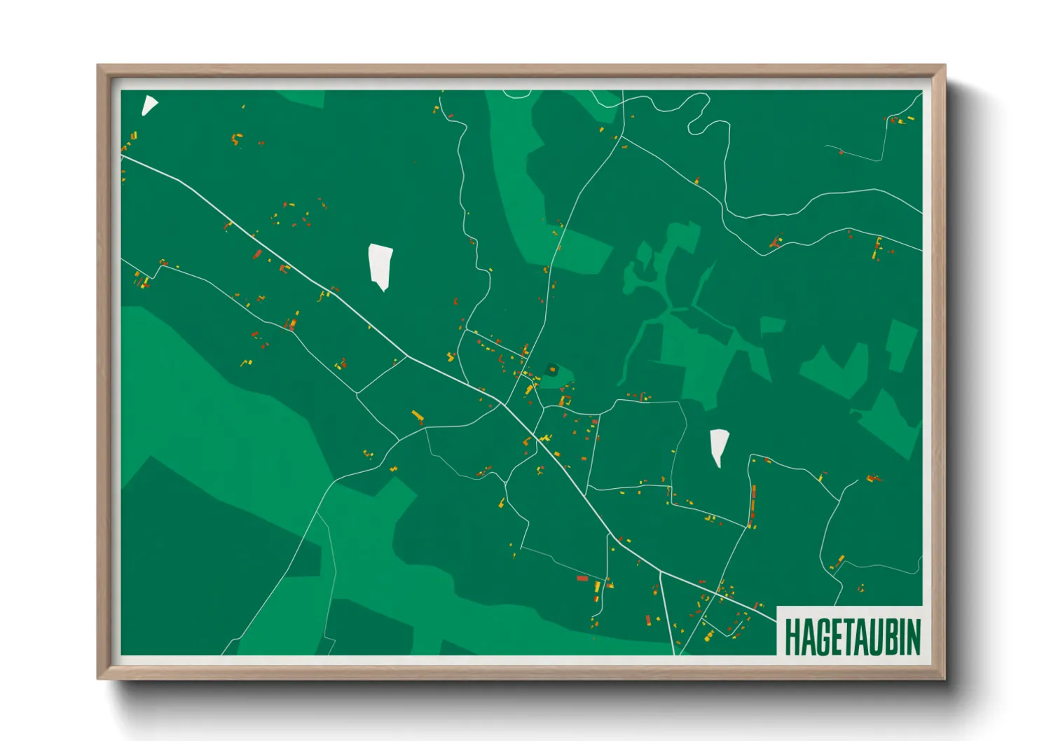 Une affiche de carte sur Hagetaubin