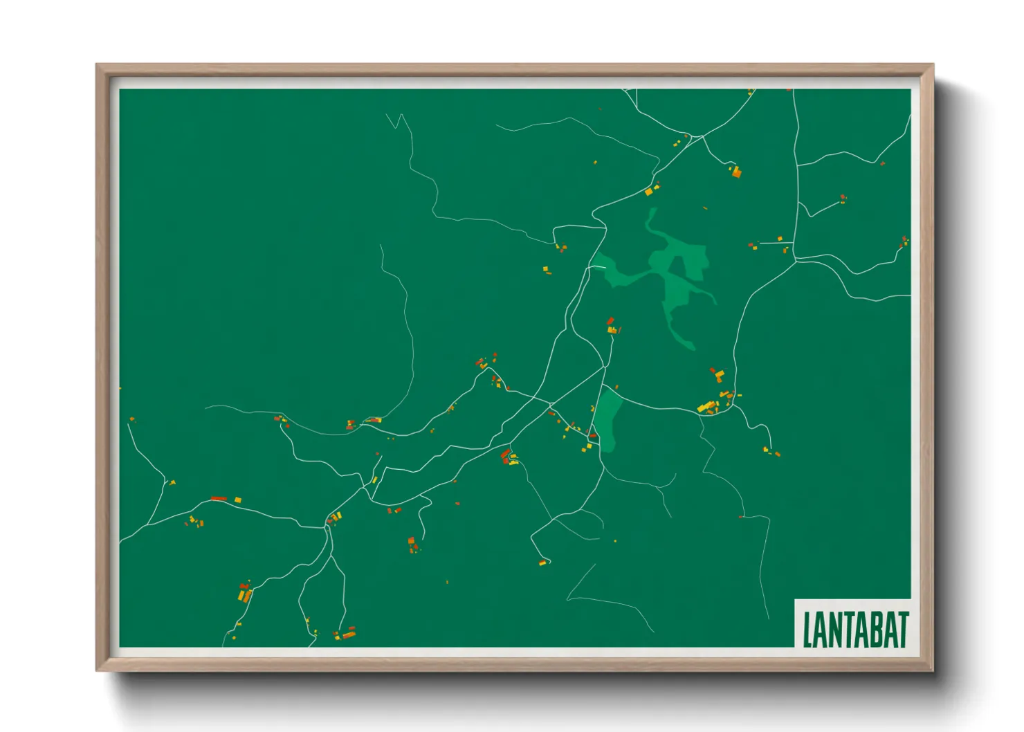 Une affiche de carte sur Lantabat