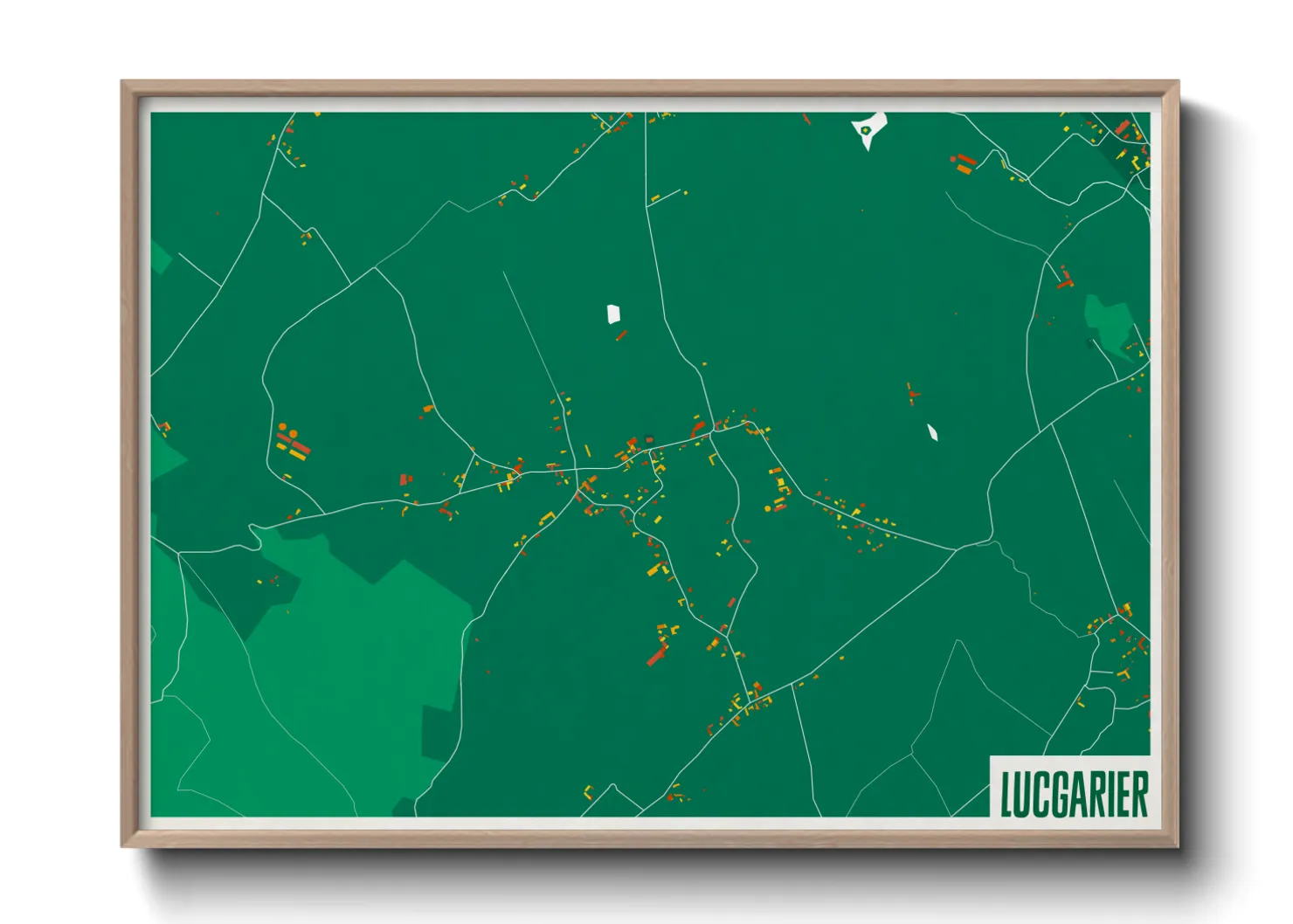 Une affiche de carte sur Lucgarier