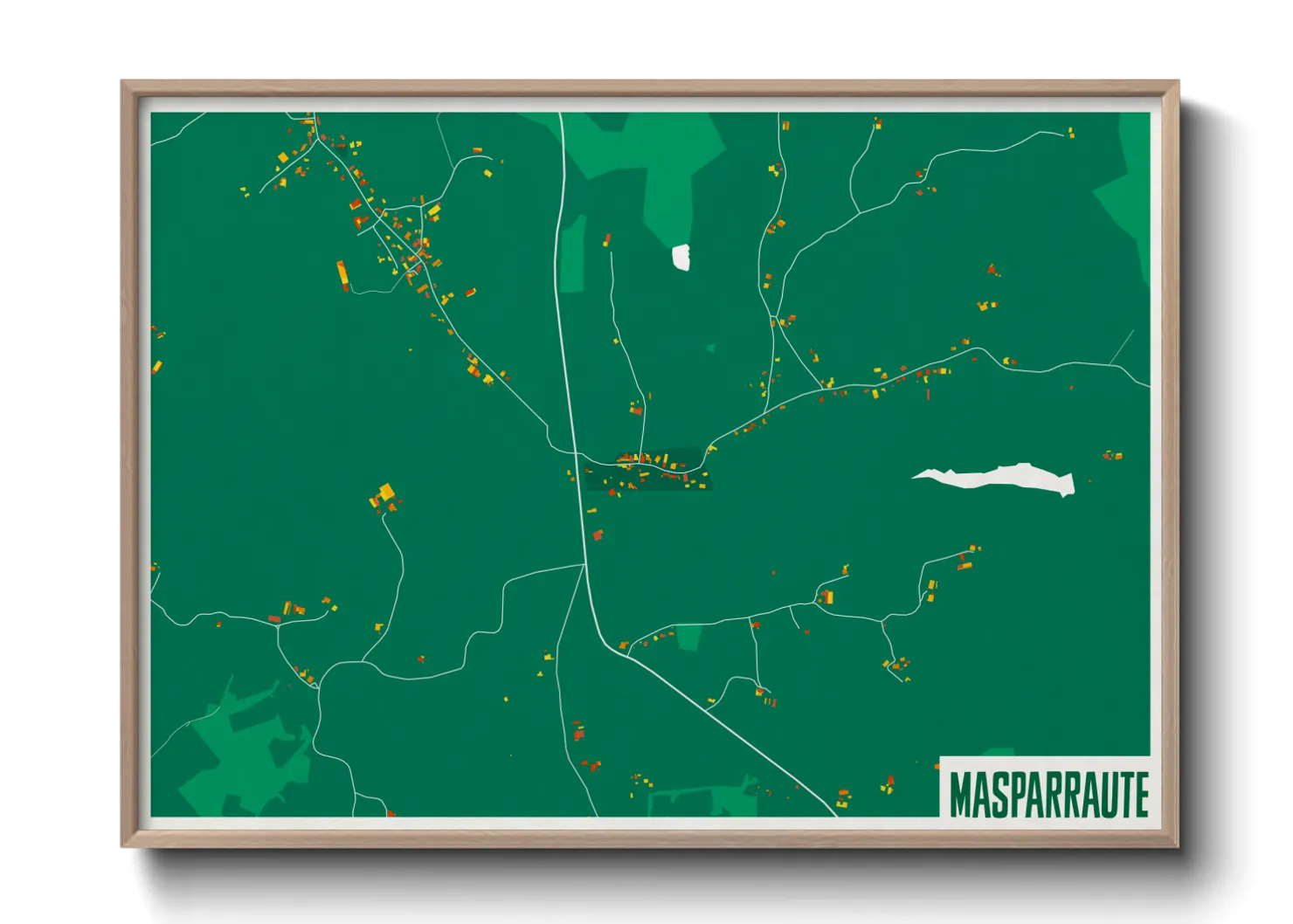 Une affiche de carte sur Masparraute