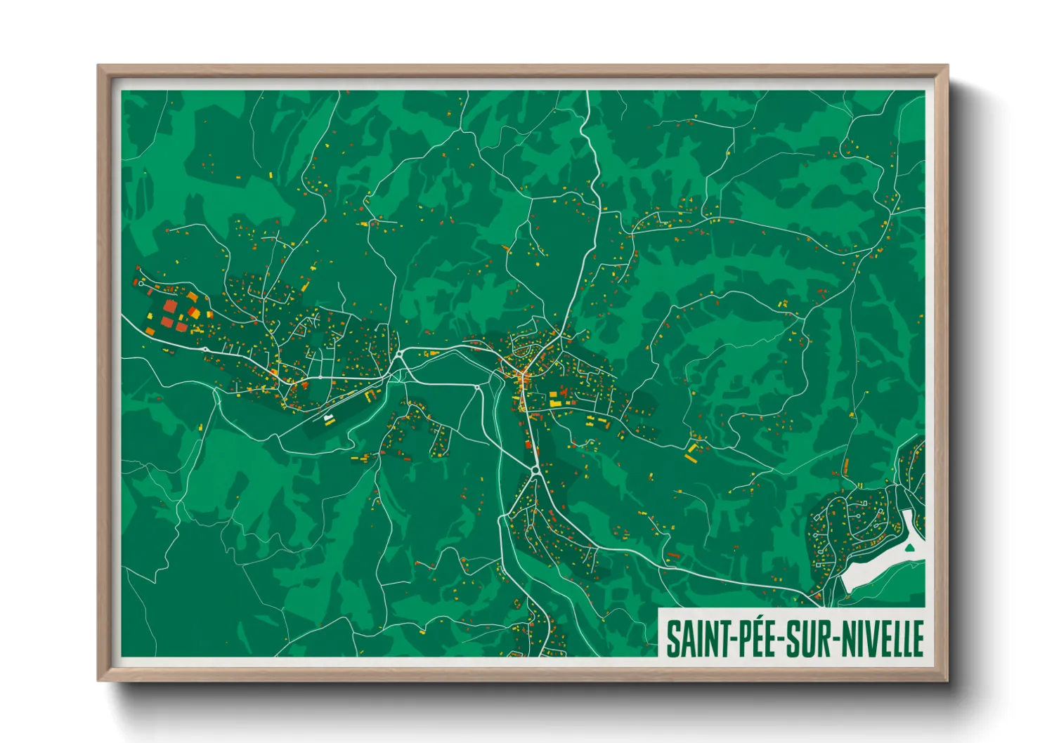 Une affiche de carte sur Saint-Pée-sur-Nivelle