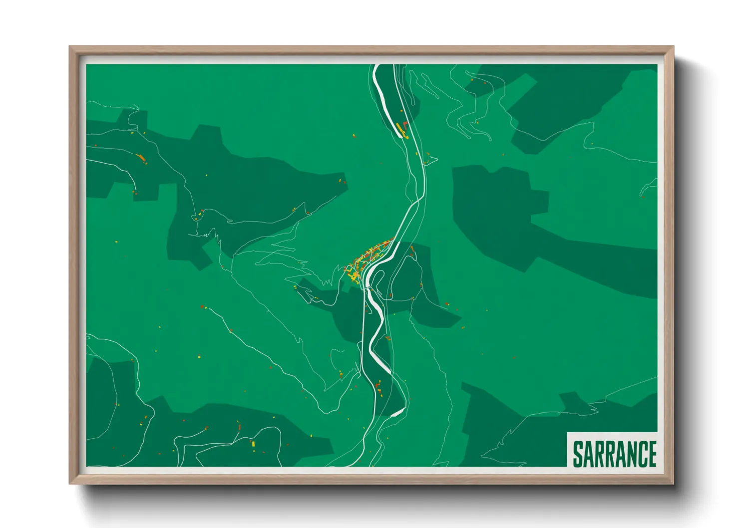 Une affiche de carte sur Sarrance