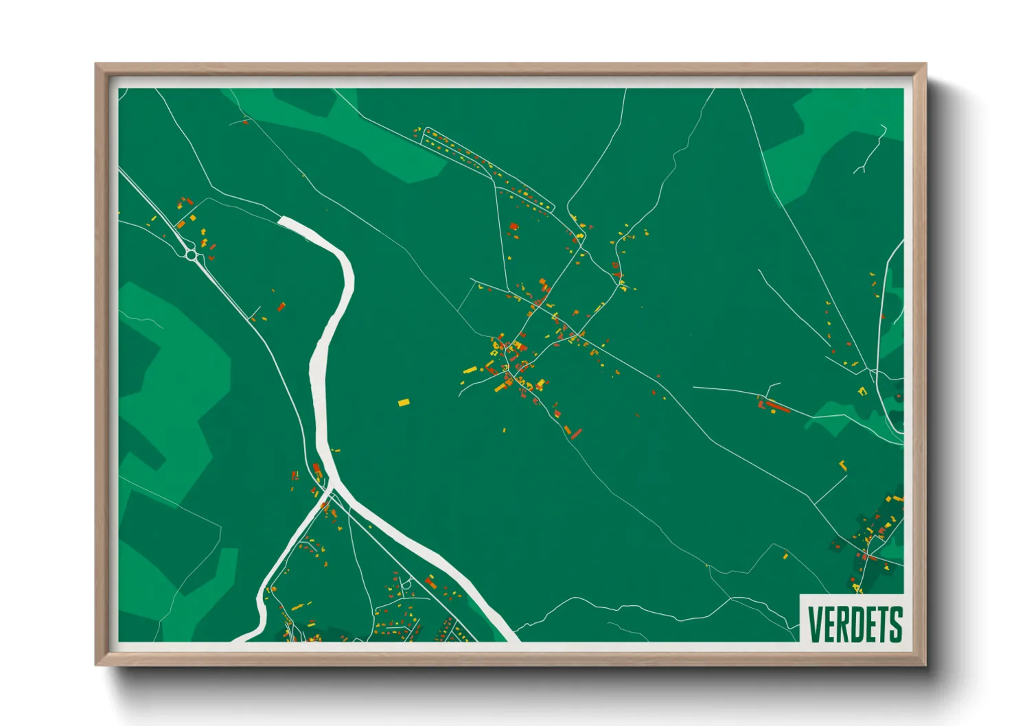 Une affiche de carte sur Verdets