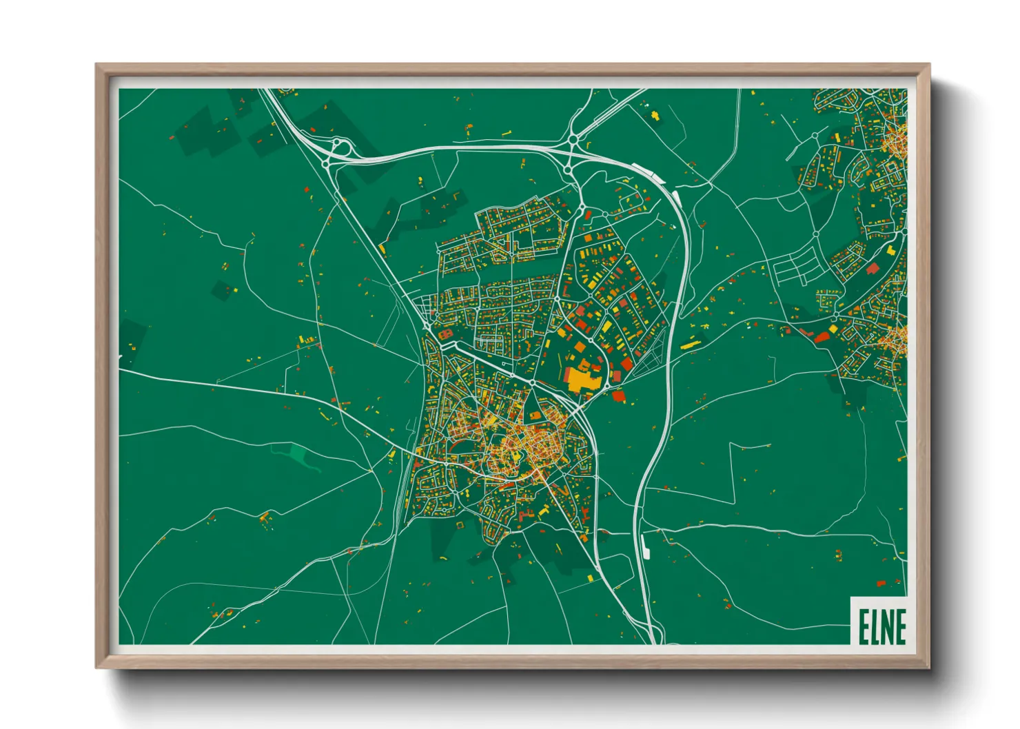 Une affiche de carte sur Elne