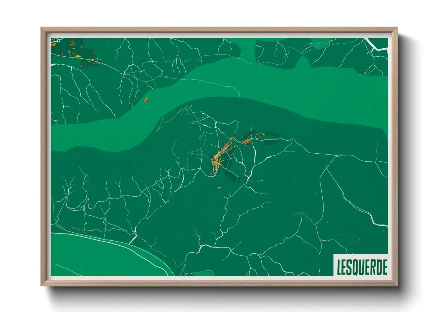 Une affiche de carte sur Lesquerde