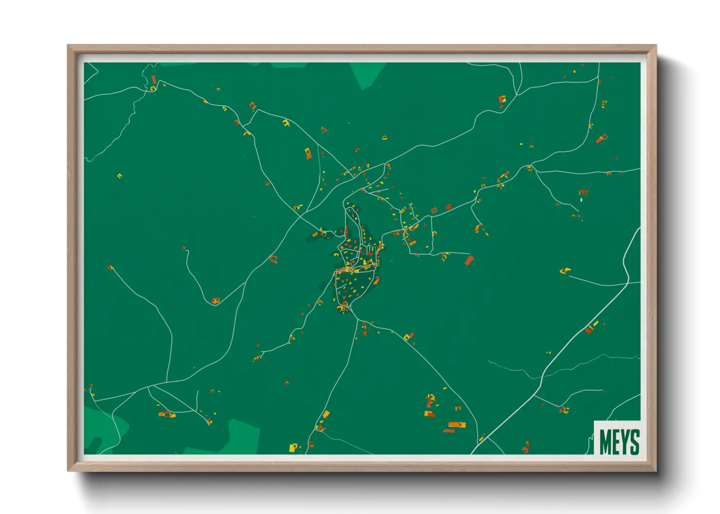 Une affiche de carte sur Meys