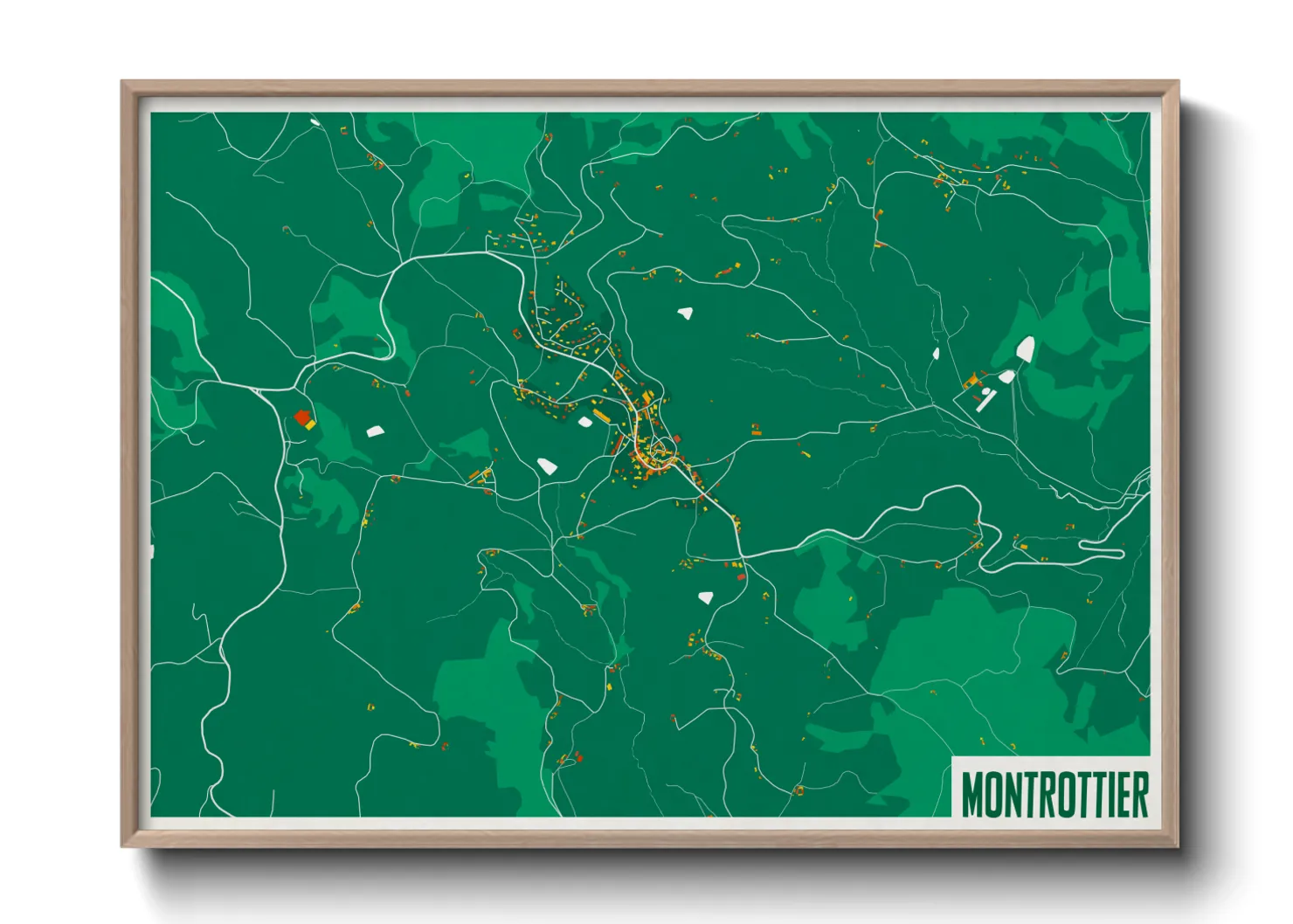 Une affiche de carte sur Montrottier