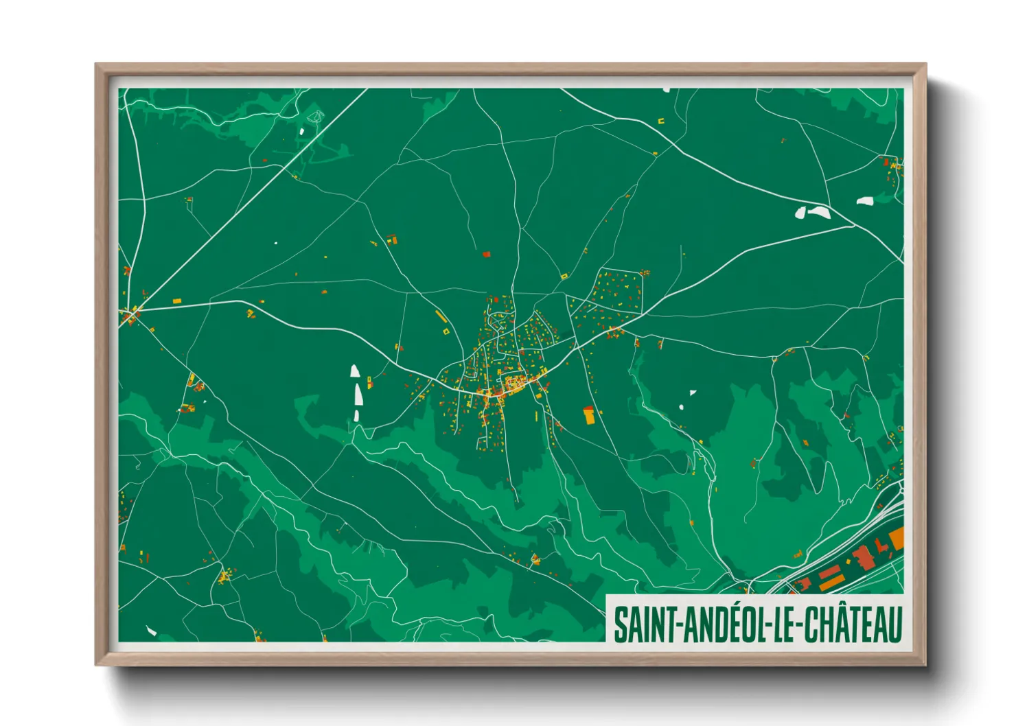 Une affiche de carte sur Saint-Andéol-le-Château