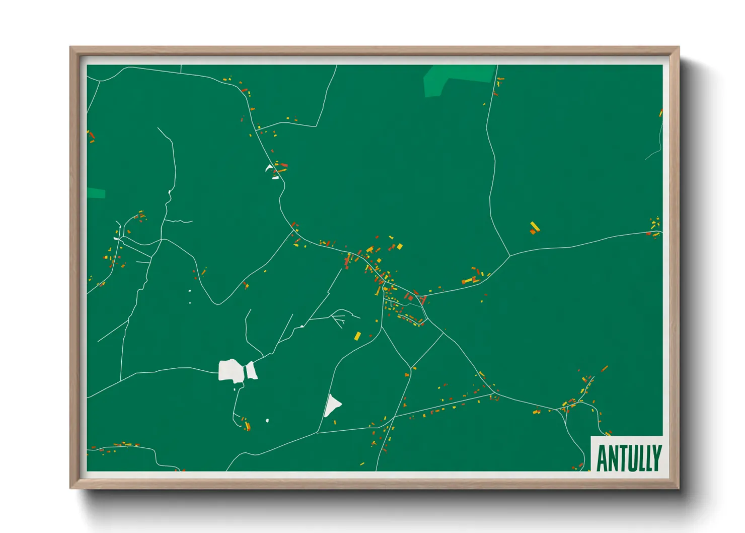 Une affiche de carte sur Antully