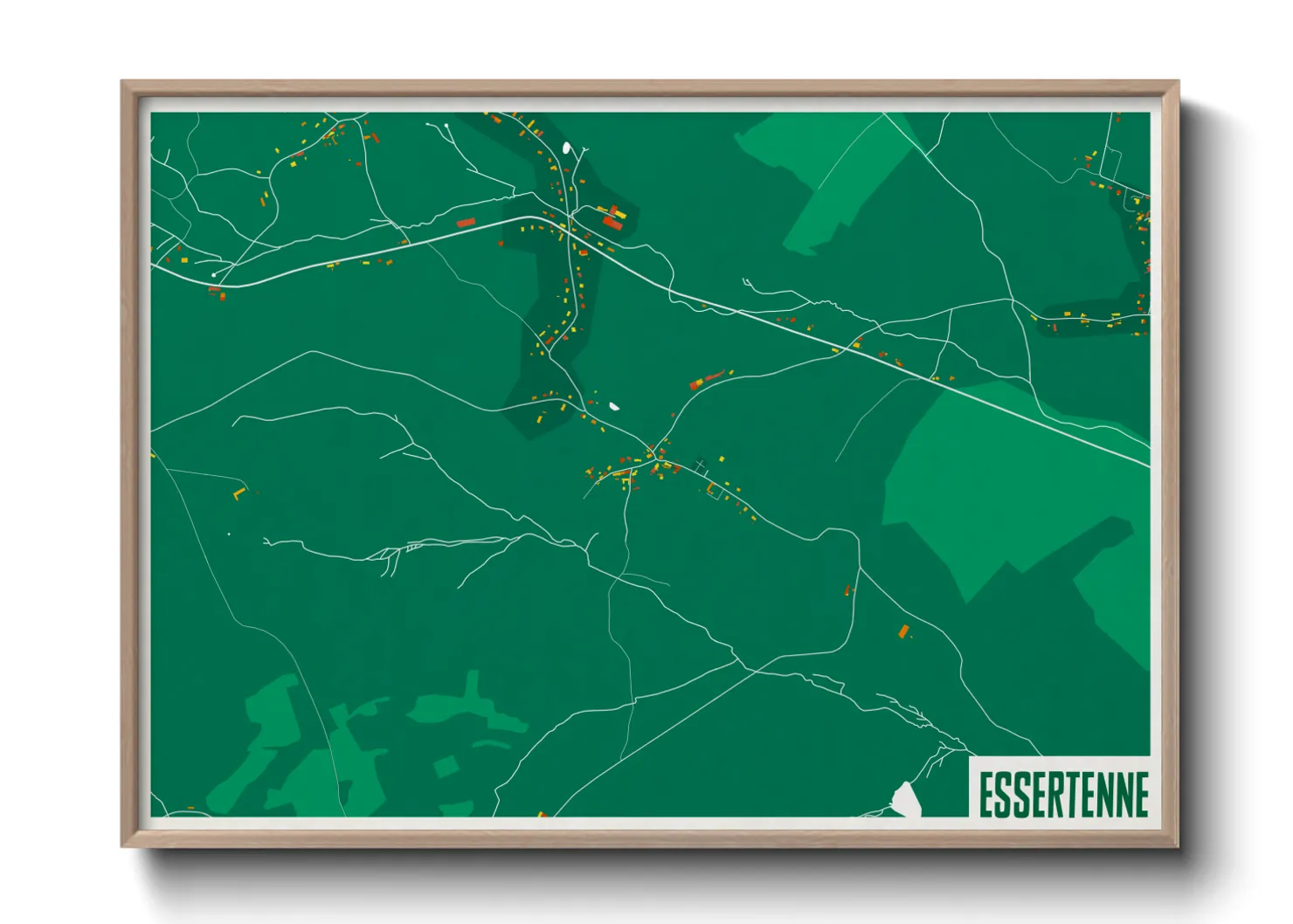 Une affiche de carte sur Essertenne