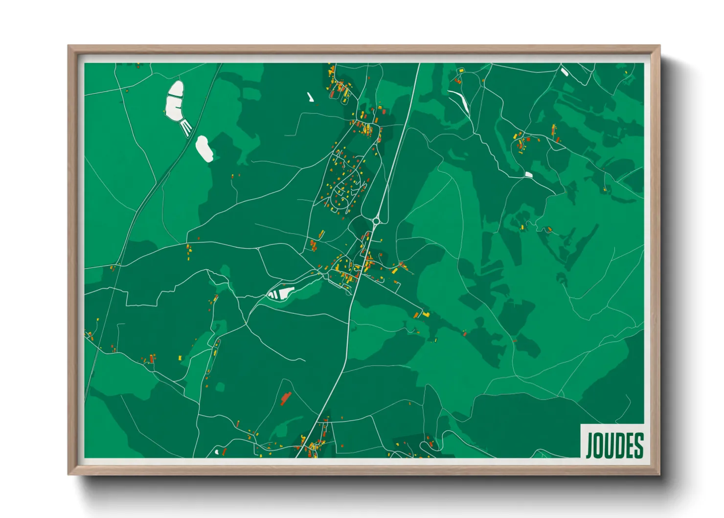 Une affiche de carte sur Joudes