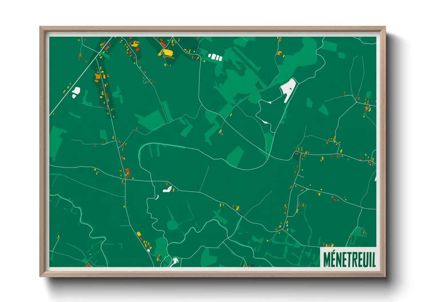 Une affiche de carte sur Ménetreuil