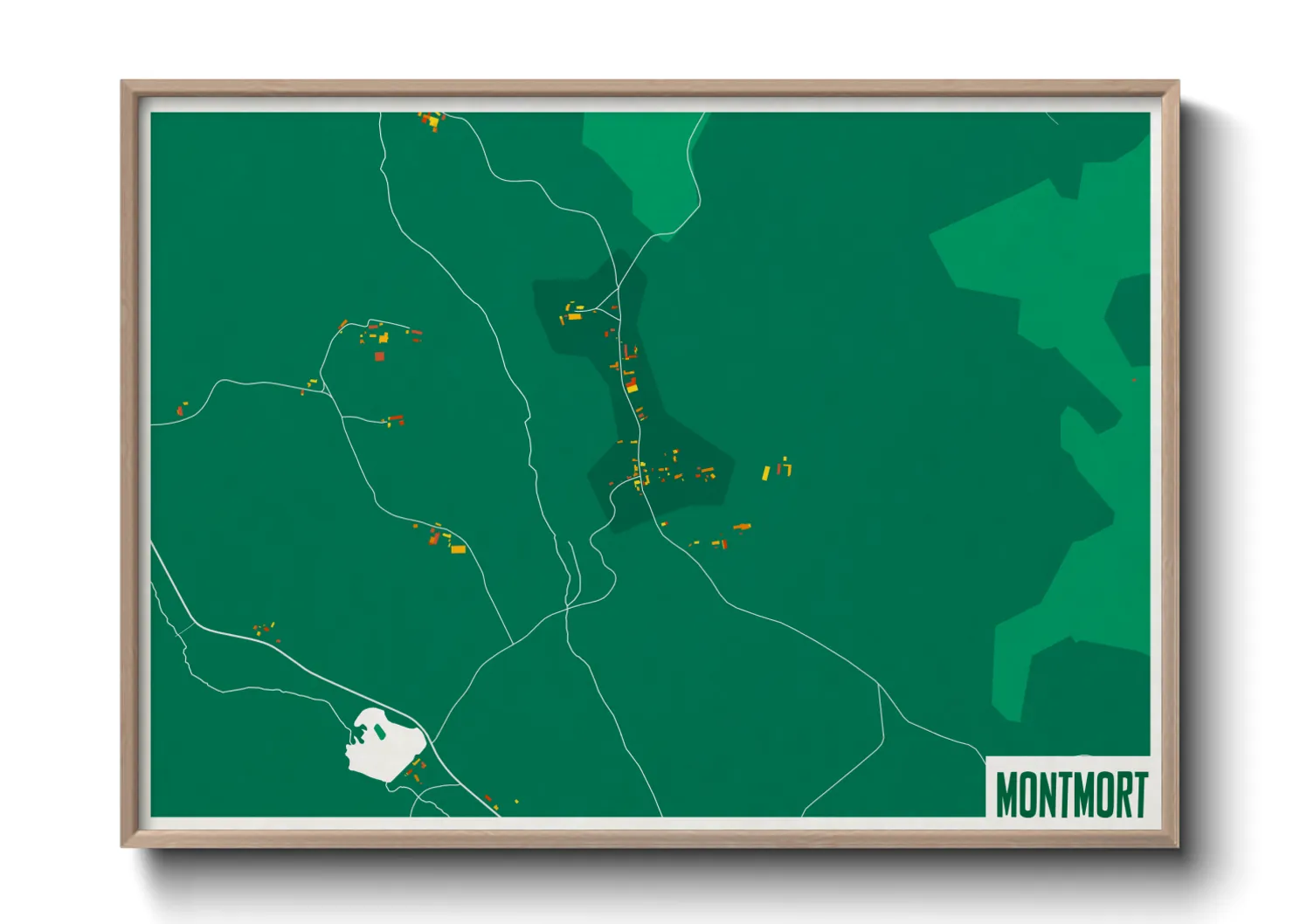 Une affiche de carte sur Montmort