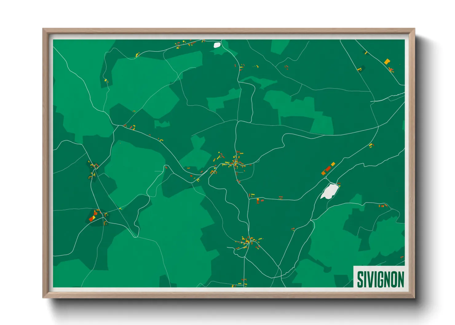 Une affiche de carte sur Sivignon