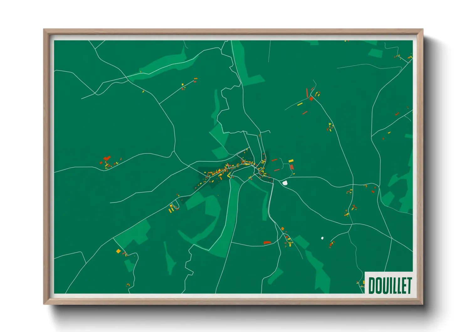 Une affiche de carte sur Douillet