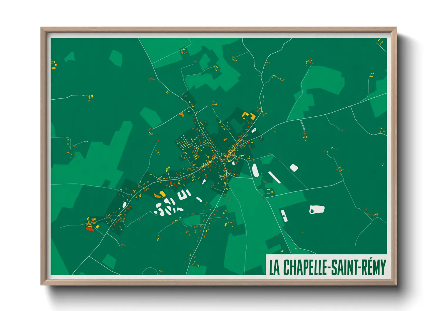 Une affiche de carte sur La Chapelle-Saint-Rémy