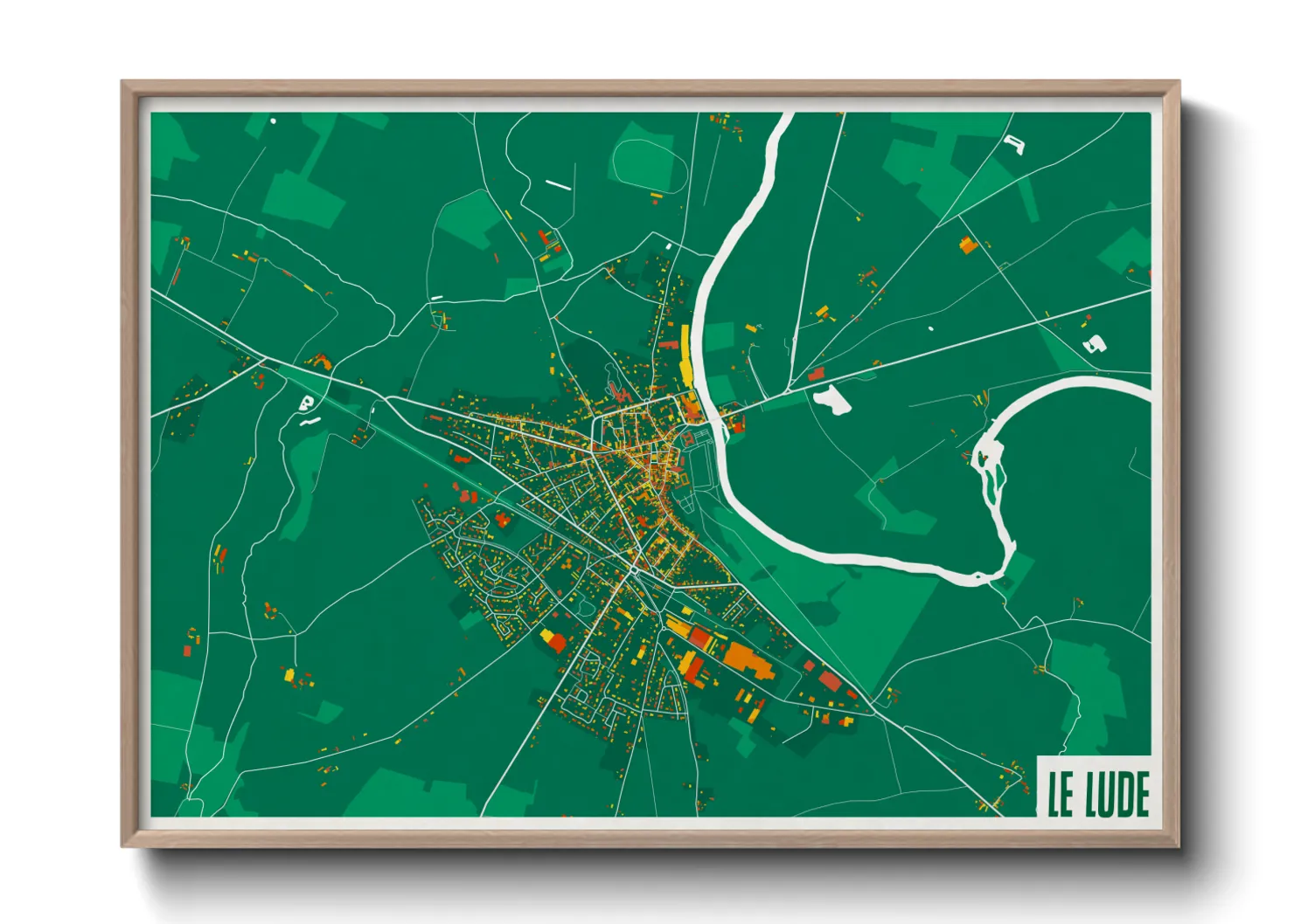 Une affiche de carte sur Le Lude