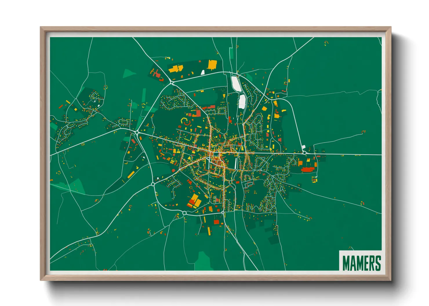 Une affiche de carte sur Mamers