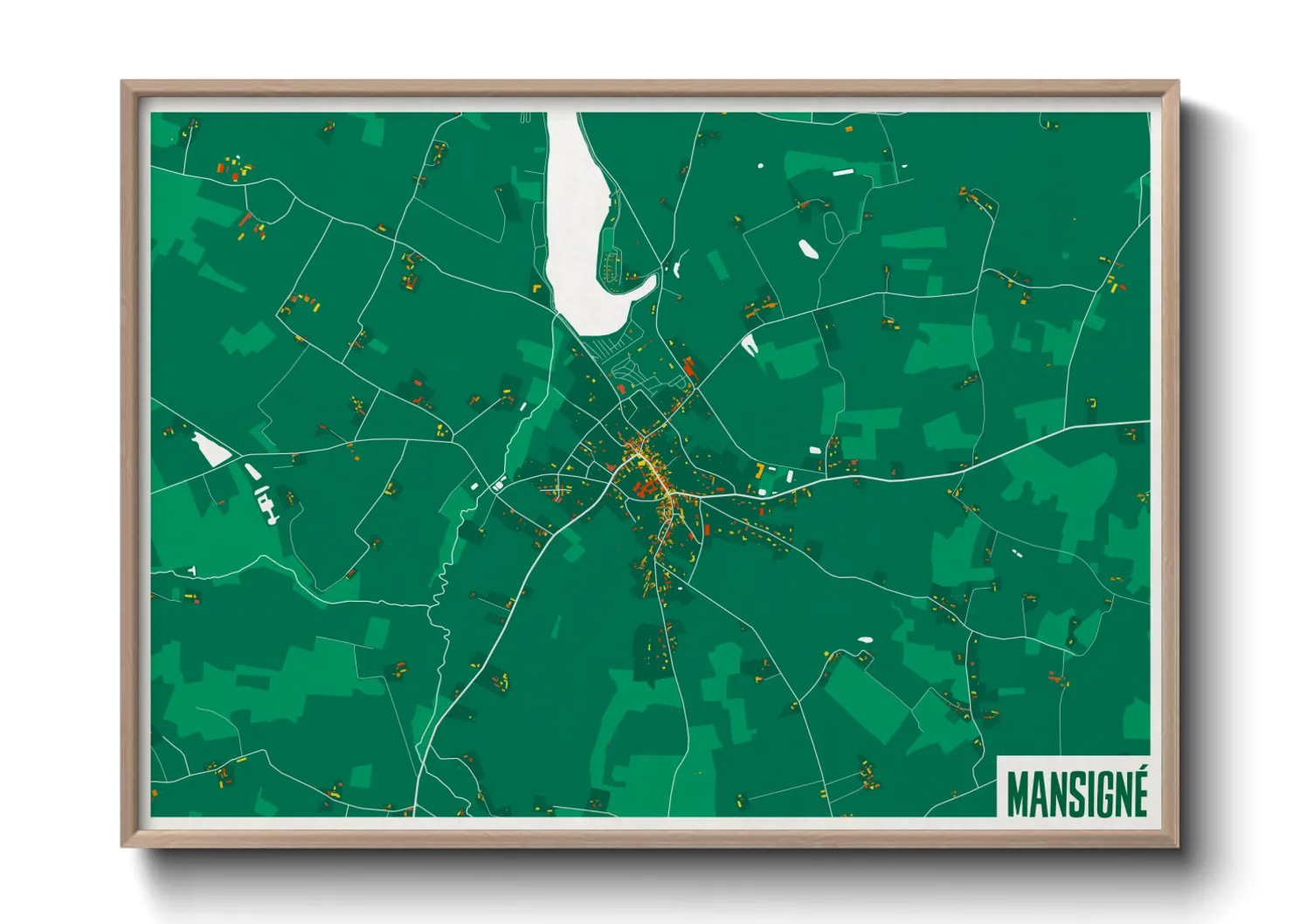 Une affiche de carte sur Mansigné