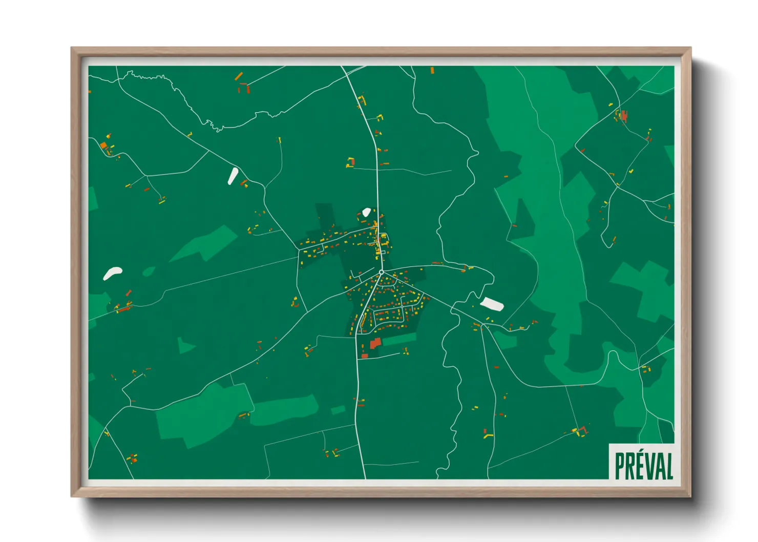 Une affiche de carte sur Préval