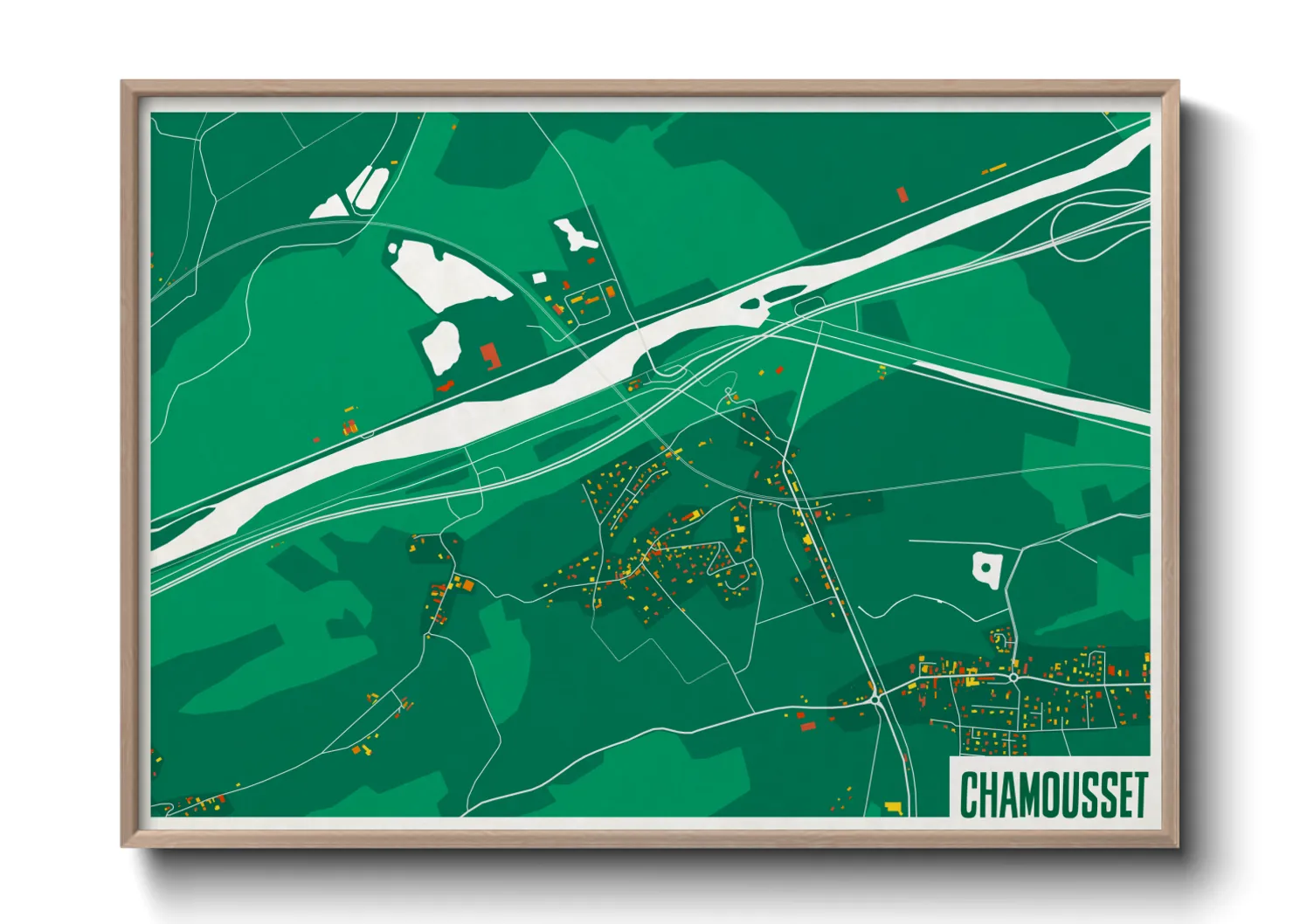 Une affiche de carte sur Chamousset