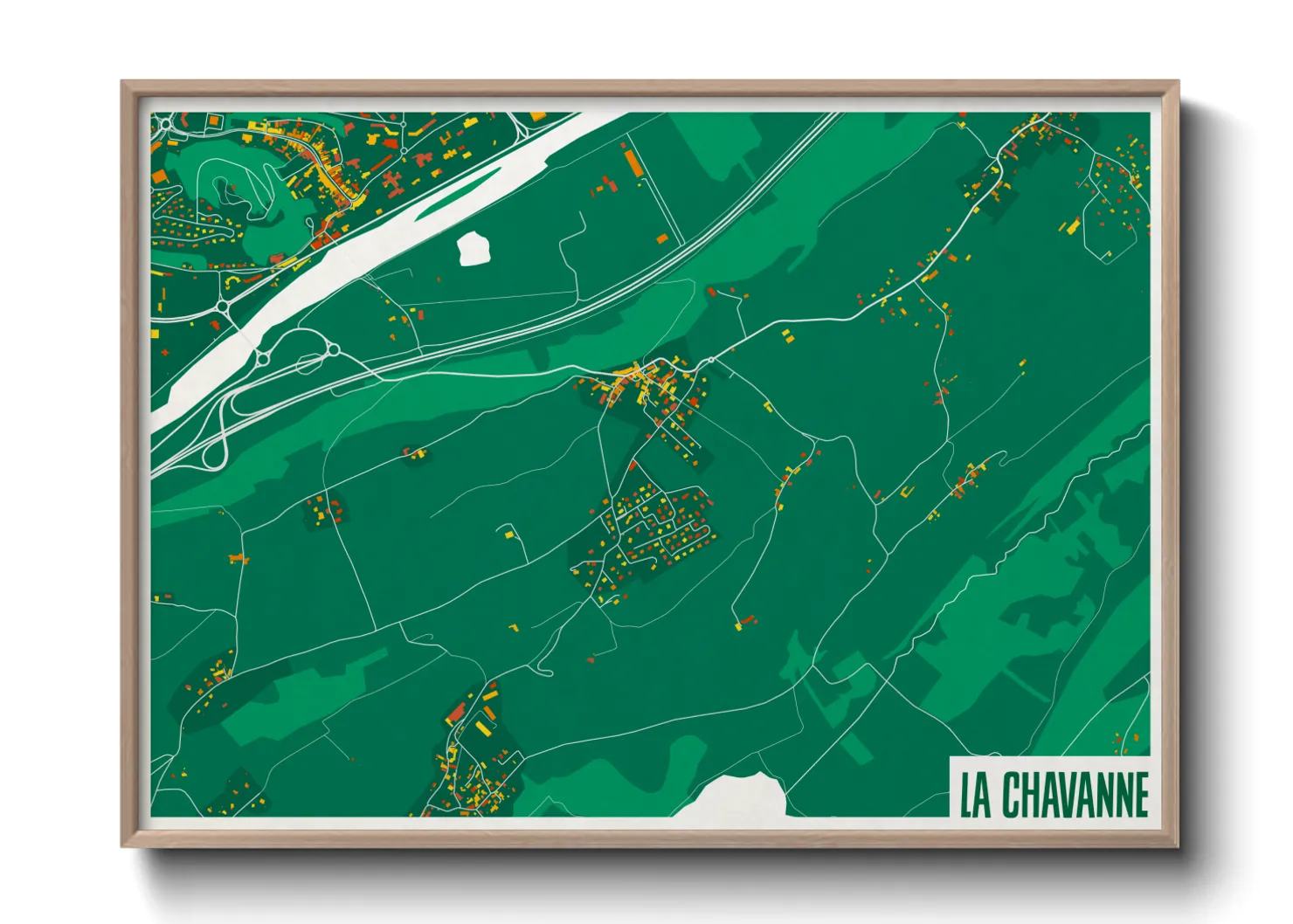 Une affiche de carte sur La Chavanne