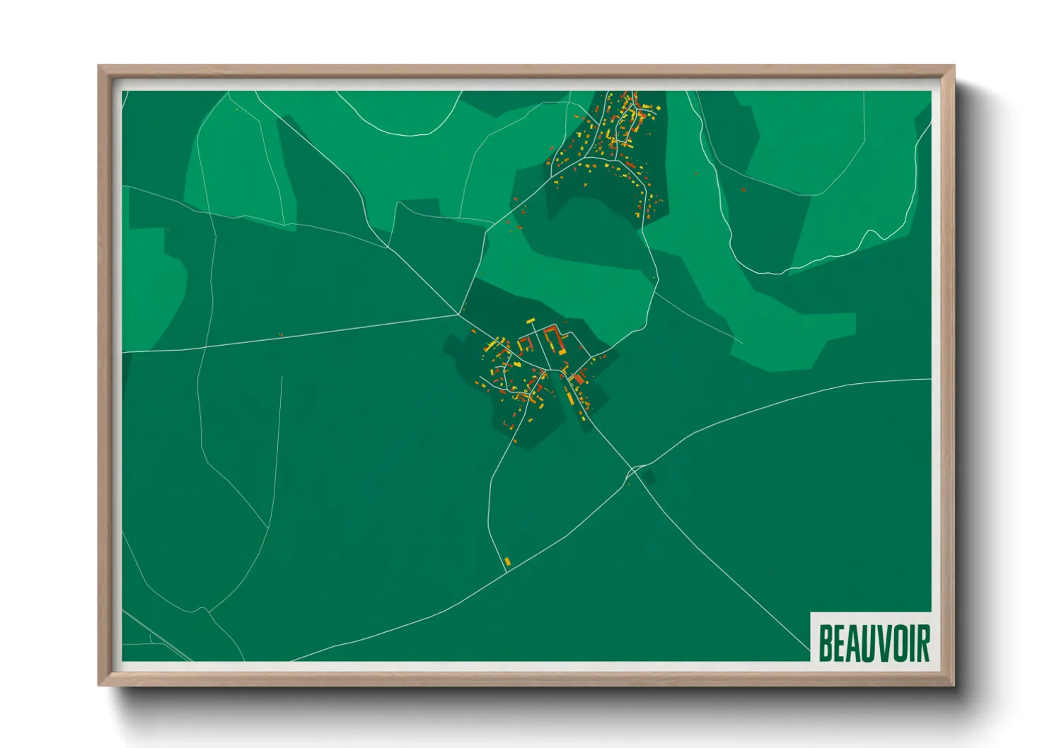 Une affiche de carte sur Beauvoir