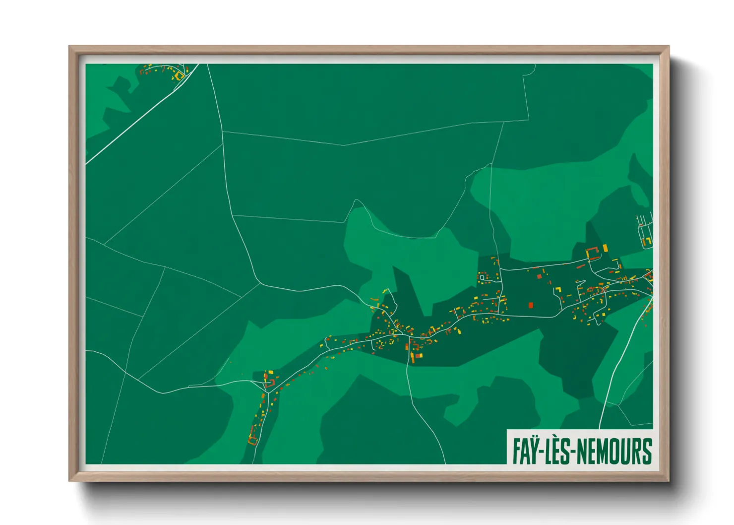 Une affiche de carte sur Faÿ-lès-Nemours