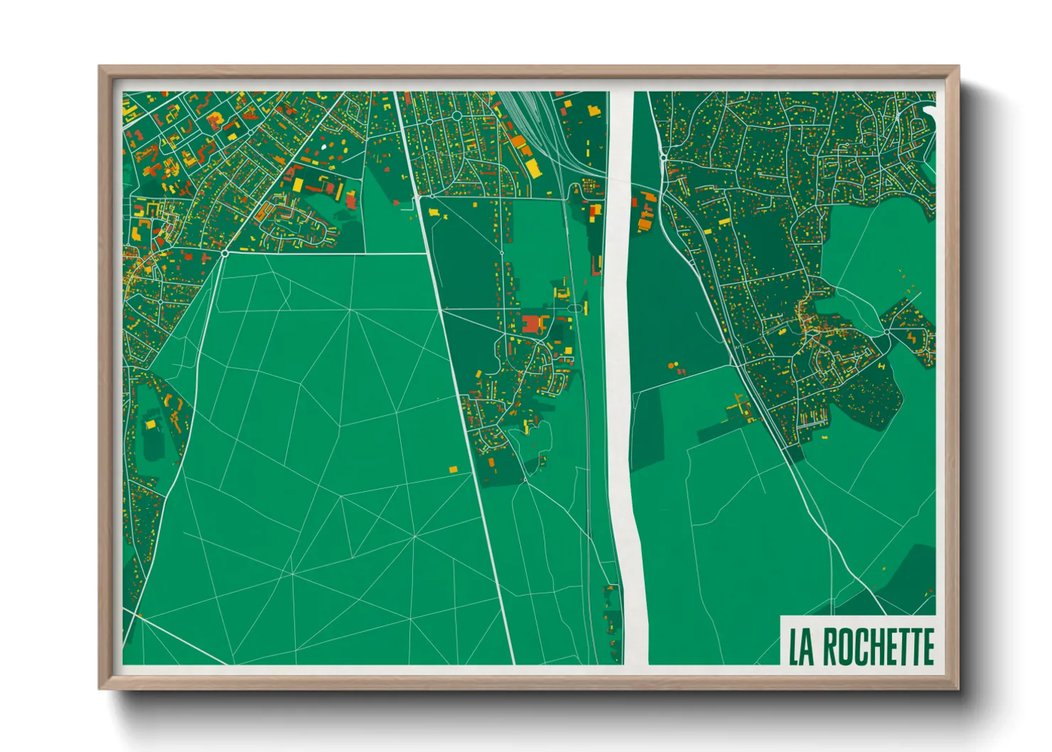 Une affiche de carte sur La Rochette