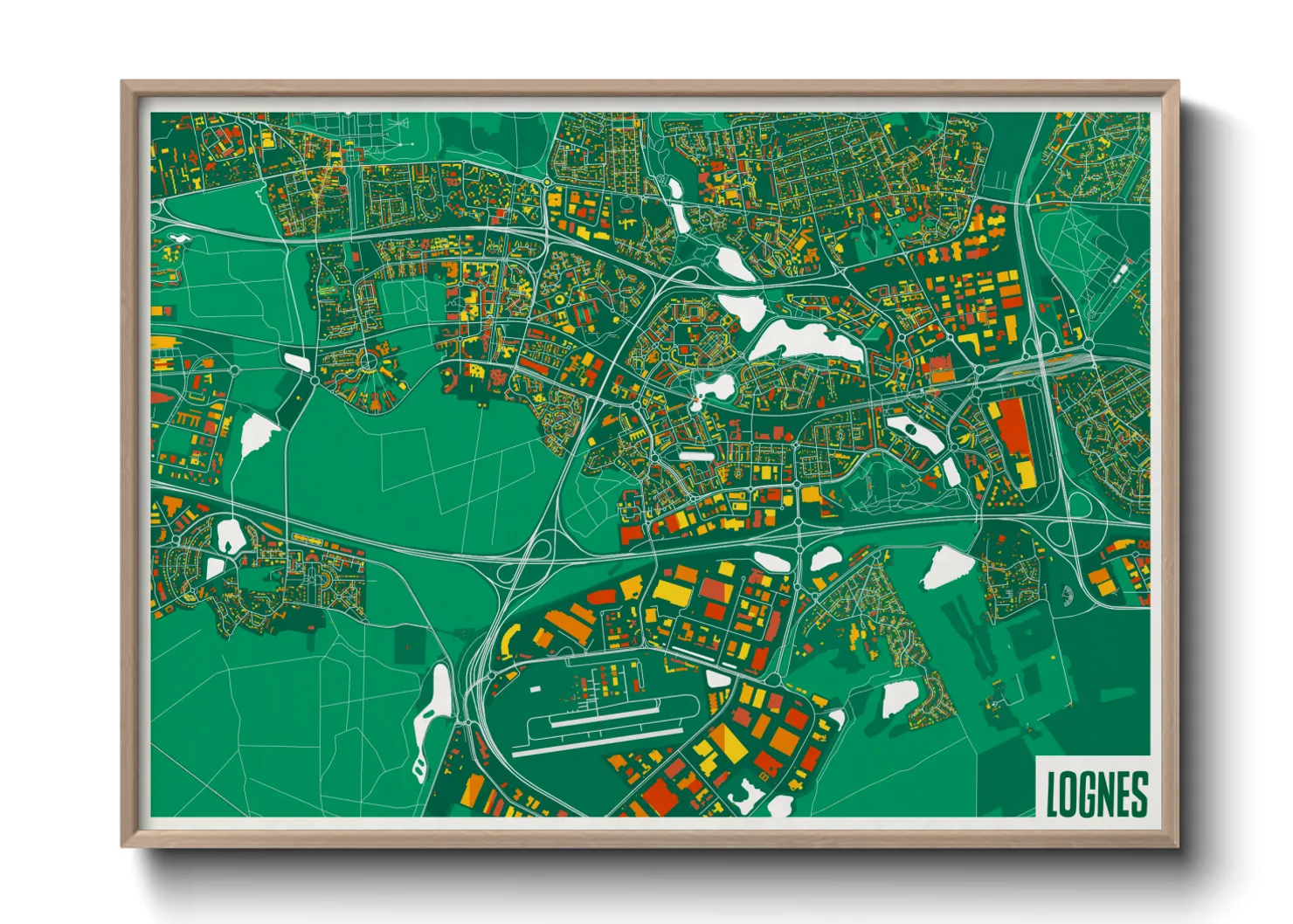 Une affiche de carte sur Lognes