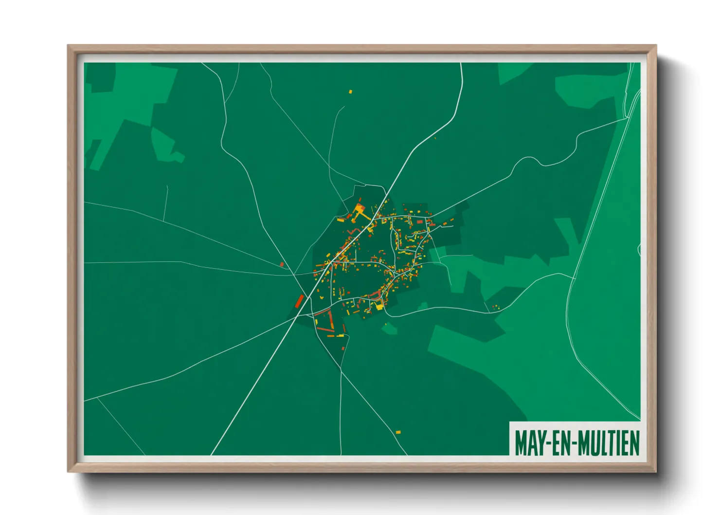 Une affiche de carte sur May-en-Multien