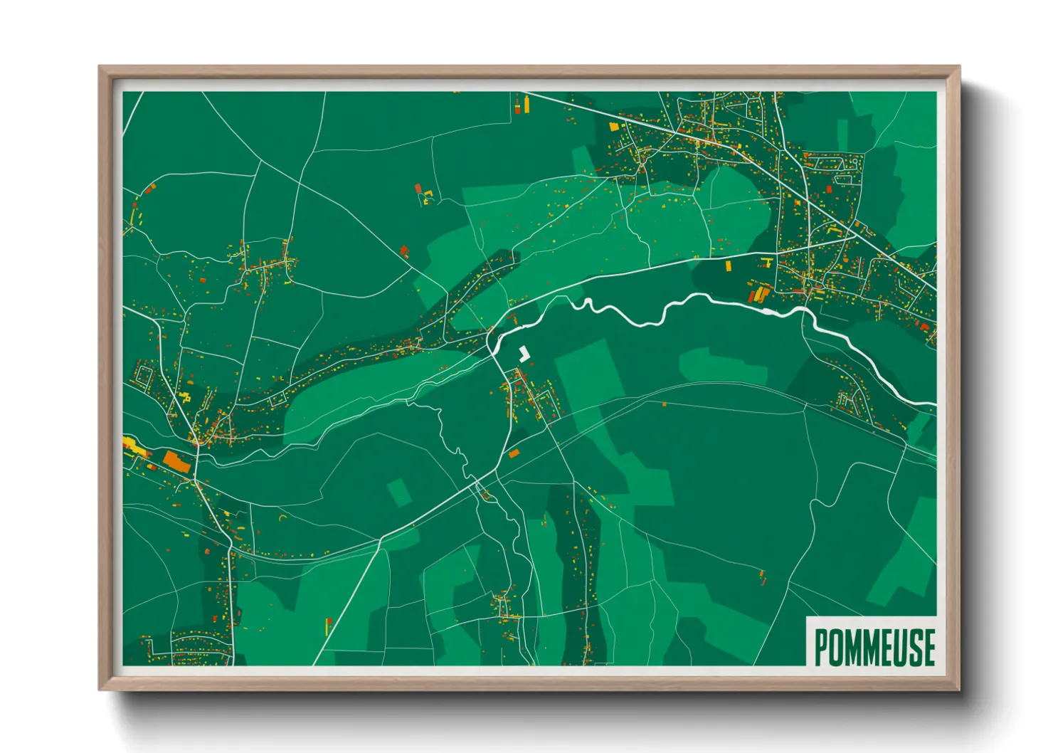 Une affiche de carte sur Pommeuse