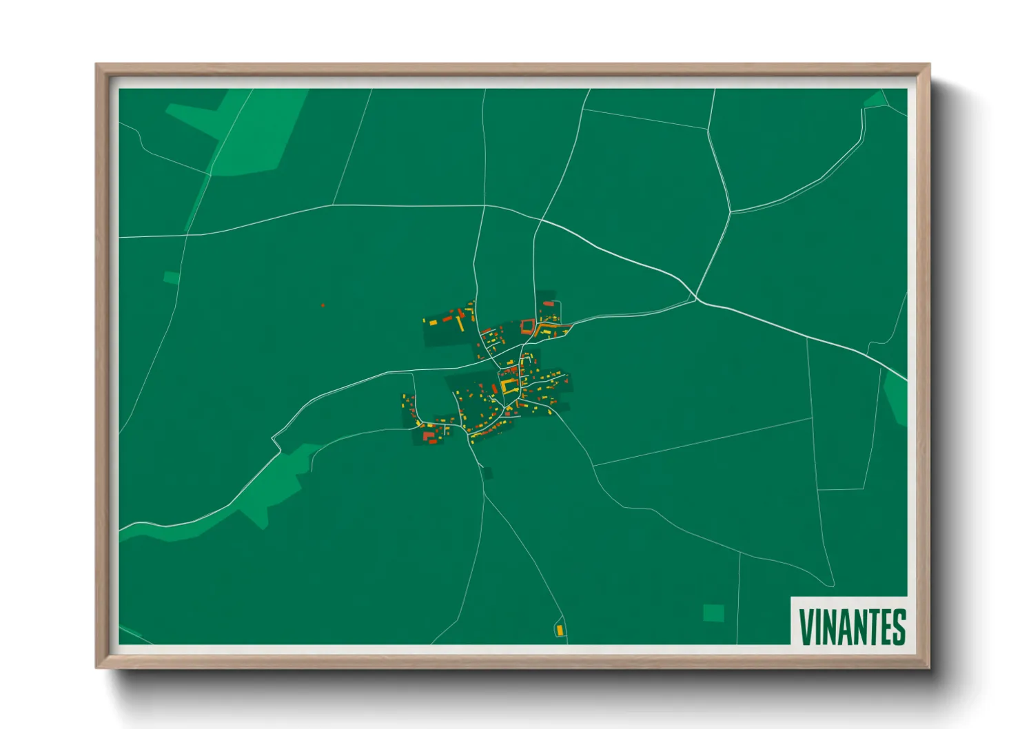 Une affiche de carte sur Vinantes