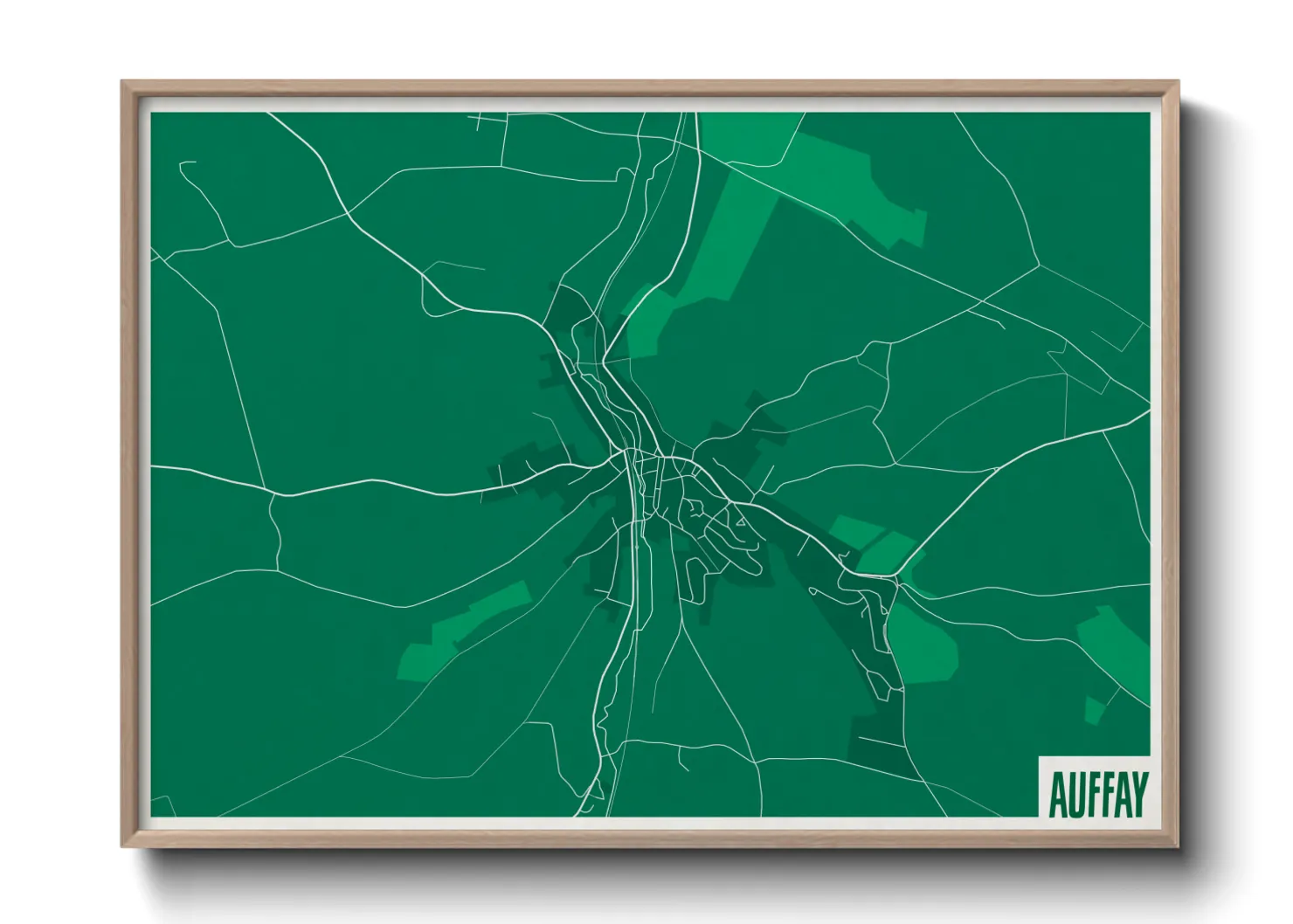 Une affiche de carte sur Auffay