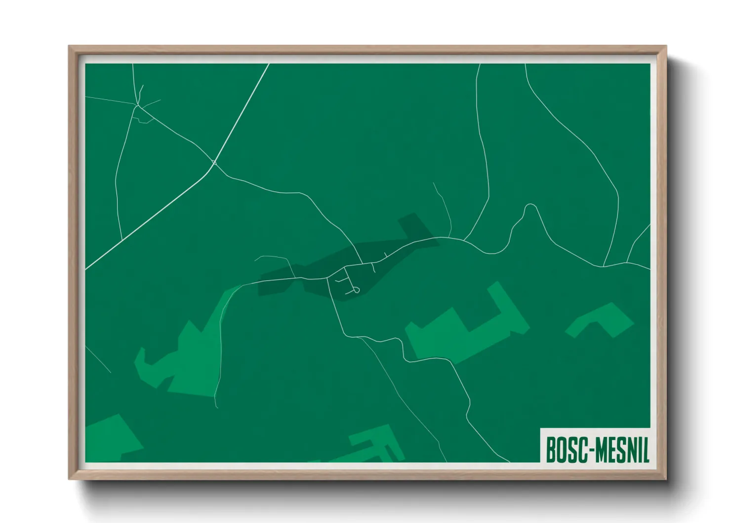Une affiche de carte sur Bosc-Mesnil