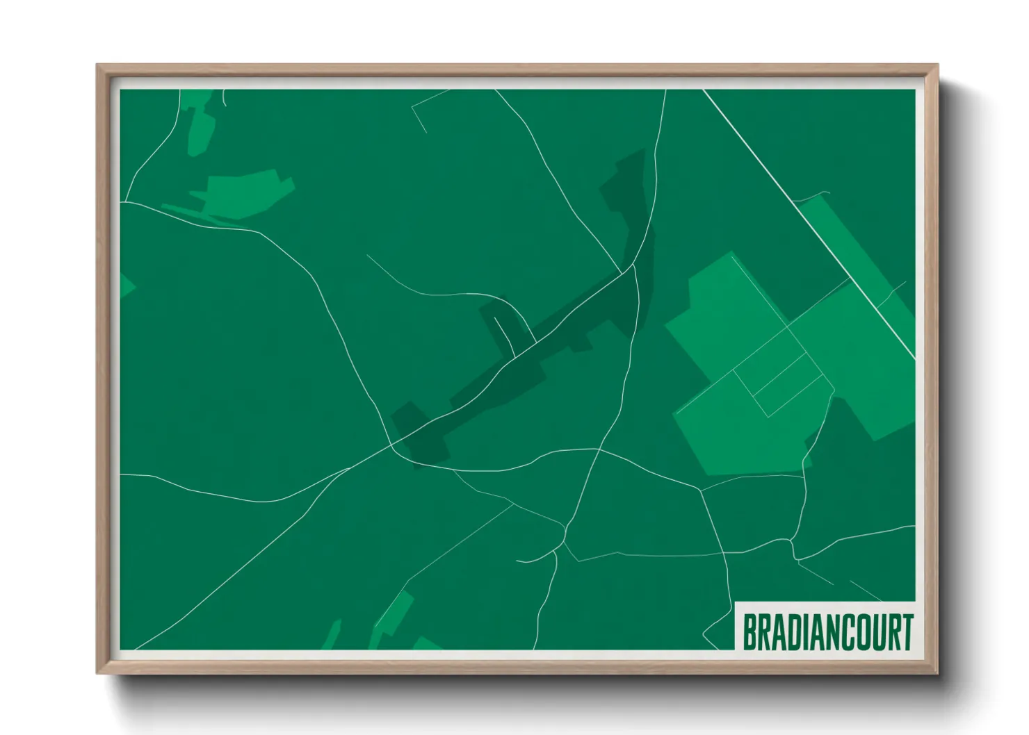 Une affiche de carte sur Bradiancourt
