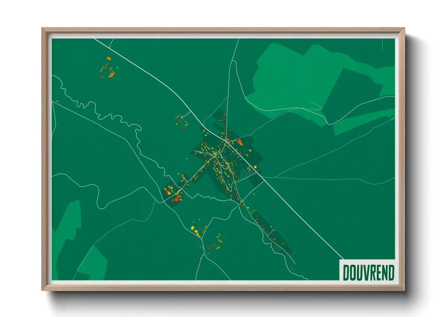 Une affiche de carte sur Douvrend