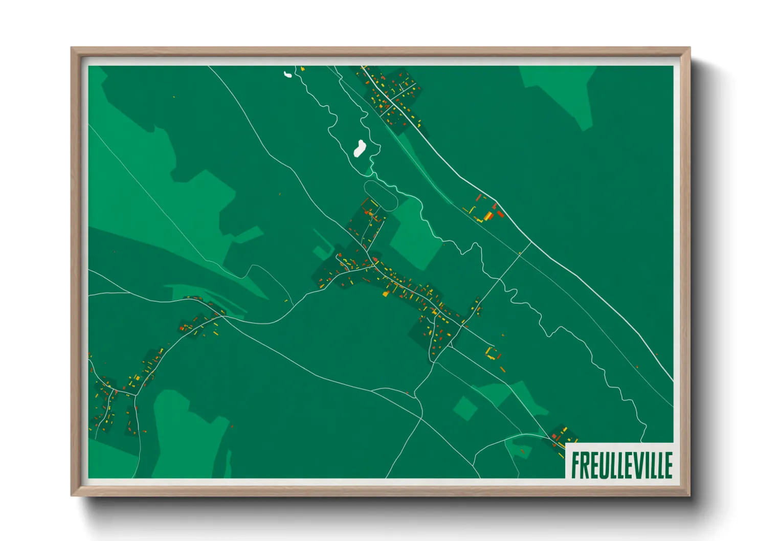 Une affiche de carte sur Freulleville